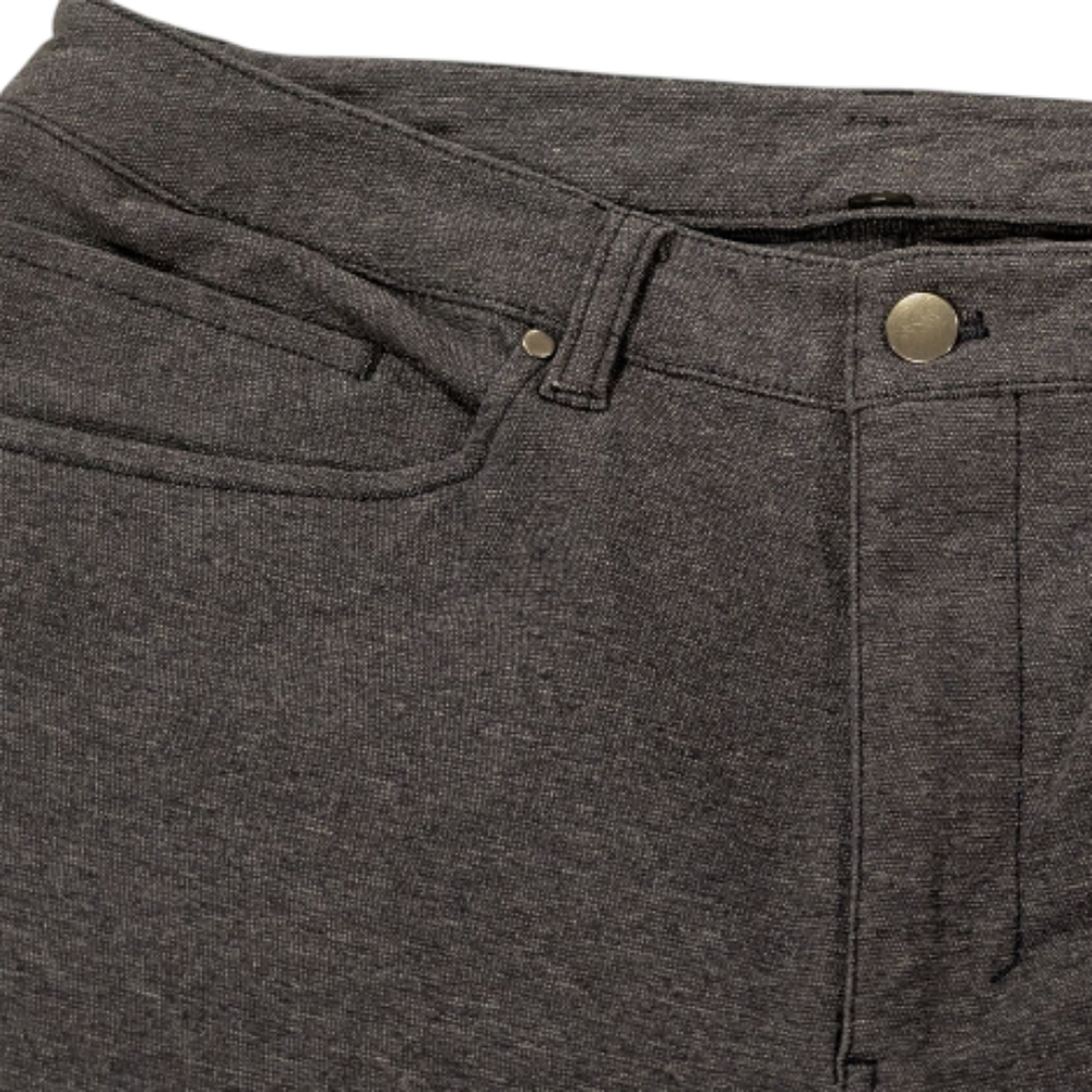 Lululemon ABC Pant Skinny Tech Stretch Canvas 5-Pocket Pants Heathered Black 32 - Picture 5 of 17